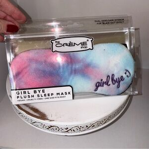 NEW The Crème Shop Plush Sleep Mask - Cute Tie Dye - Girl Bye